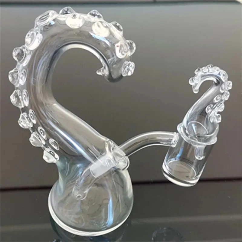 Glass Octopus Beard Shape with 10mm Female Dewar Joint Hookahs Water