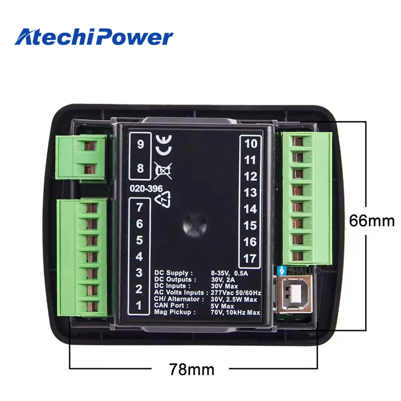 Alternador diésel Panel de control del alternador controlador electrónico Dse3110 pequeño Sustitución