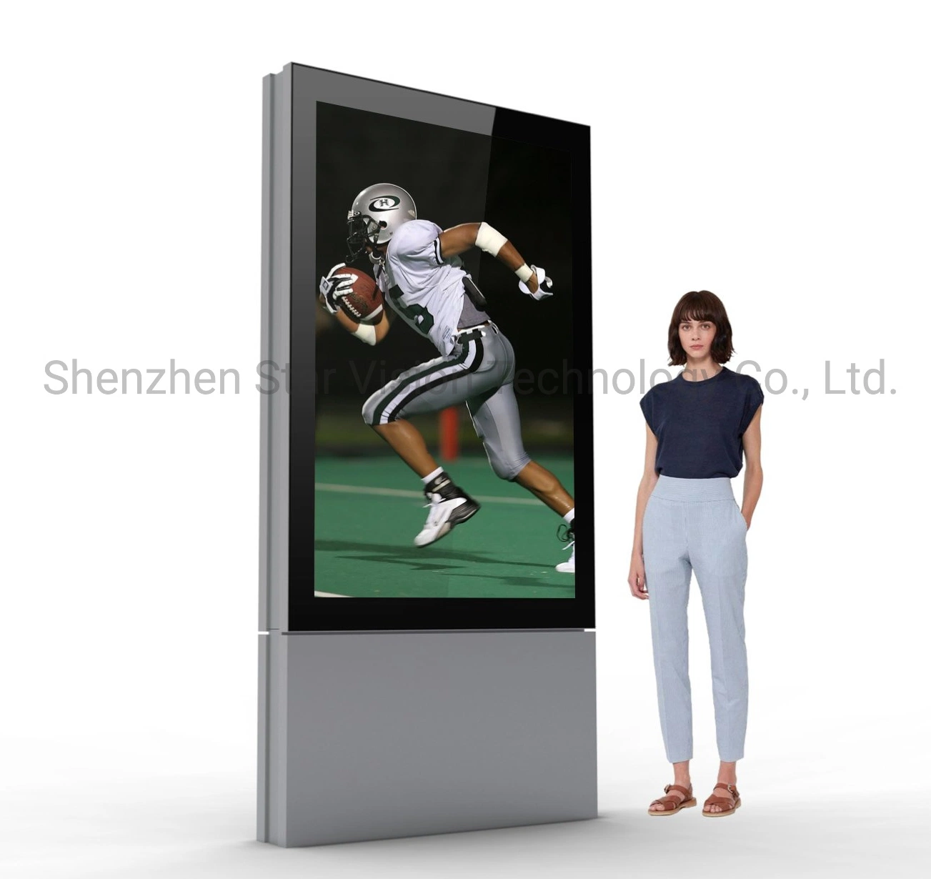 75inch Double Sided Digital Advertising Equipment 500nits LCD Network Signage for Airport