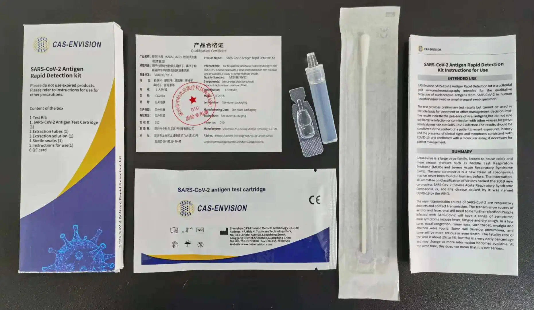 La saliva de un hisopo Oral nasal Prueba rápida de antígenos el antígeno Kit Kit de prueba de saliva Home