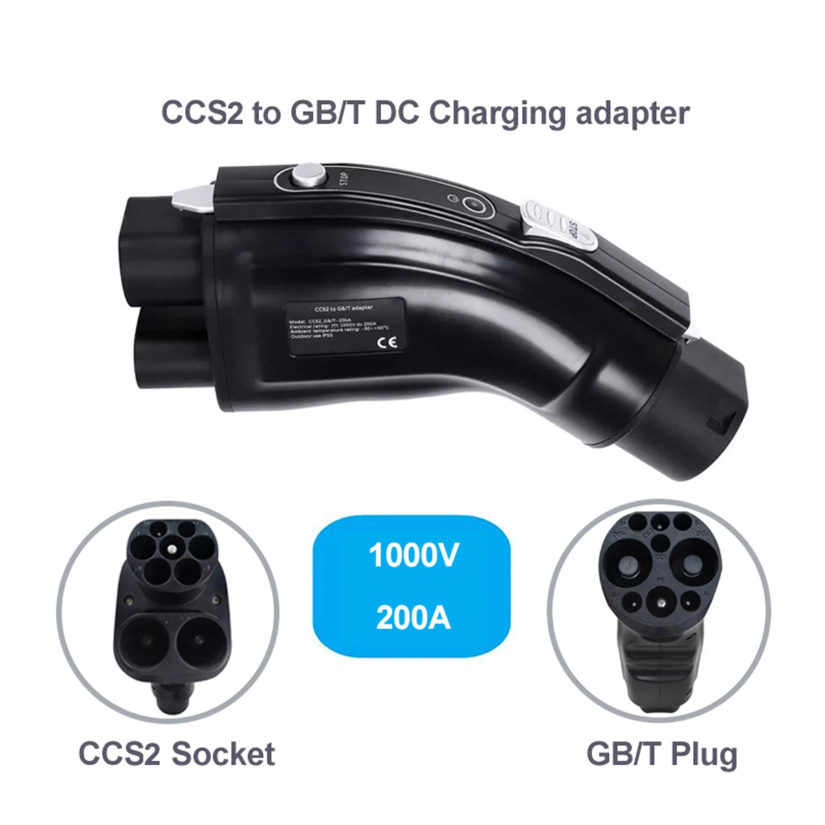 Electric Vehicle Charging Adapter 200A Combo Fast Charger Connector DC CCS 2 Gbt