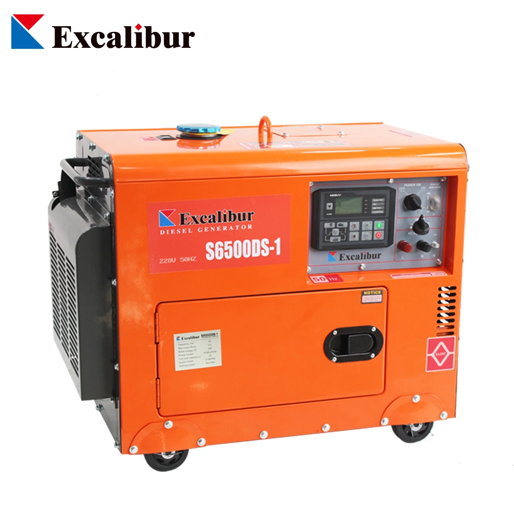 Light Noise 5.5kw Electric Start Diesel Generator for Home Use