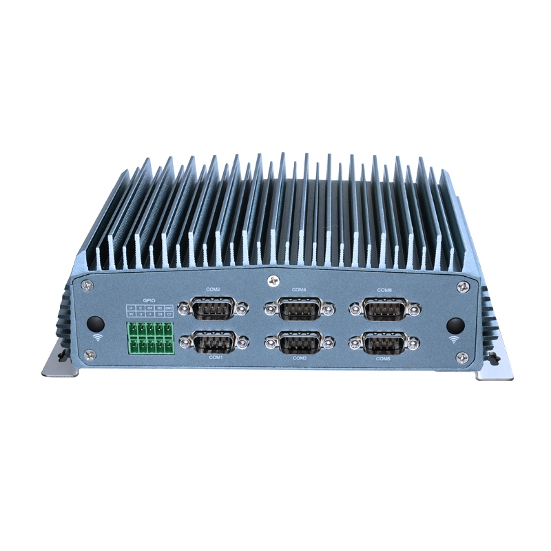 6COM 2LAN Aluminum J6412 Embedded Computer Fanless Industrial Mini PC