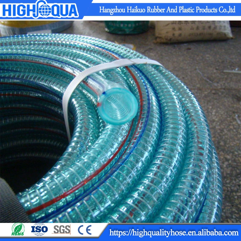 Water Hydraulic Industrial Discharge Pipe PVC Steel Wire Winding Hose