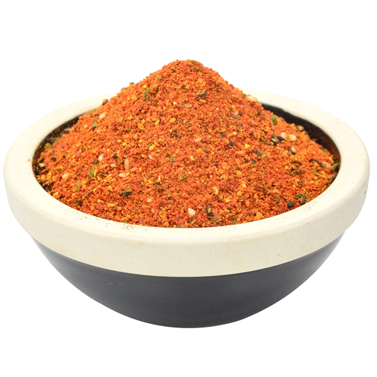 Mezcla de siete especias naturales Chili condimentos en polvo Shichimi Togarashi japonés