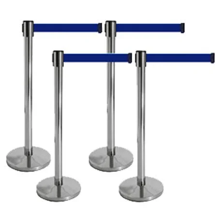 Queue Pole Crowd Control Barrier Stainless Steel Stanchion