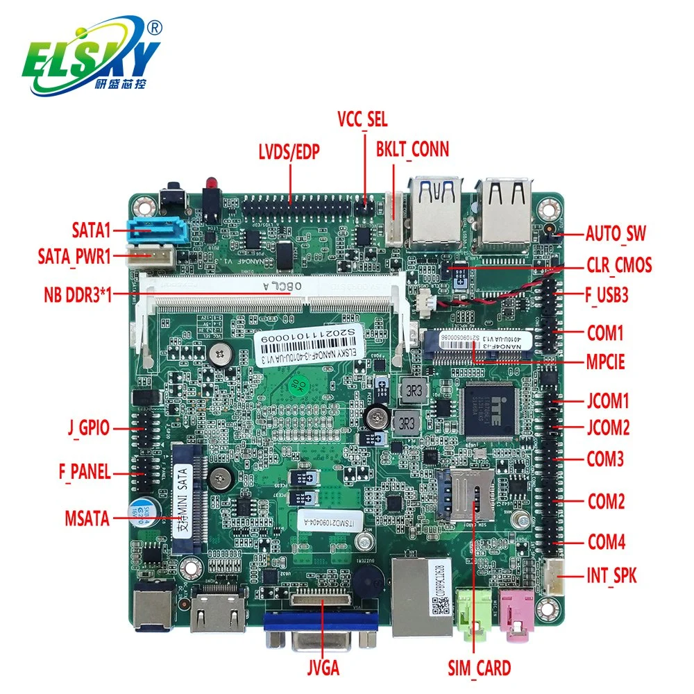 Placa base nano-ITX DDR3 12*12 cm 5th Gen I3 5010u i5 12V LVDS EDP GPIO 5200u i5 5600u ATX DC placa base