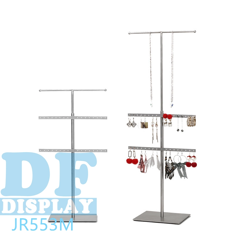 Jewelry Display Stand Adjustable Height Countertop Display Stand T-Bar Metal Earring Necklace Jewelry Display Stand