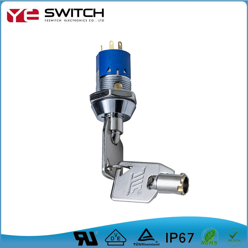 UL Certified Lock Electrical Single Pole Keylock Switch for ATM