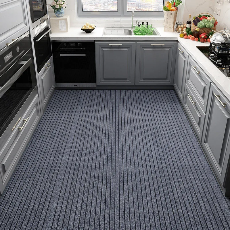 Tapis de plancher de cuisine absorbant d'huile sale absorbant avec une pleine couverture de tapis antidérapant huilé étanche pied mat