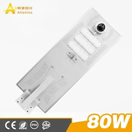 Caméra de surveillance CCTV 20-25m, lumière solaire LED 80W