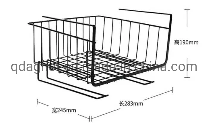 Household Kitchen Cabinet Storage Organizer Powder Coated Steel Chrome Basket Wire Pantry Basket Steel Rack