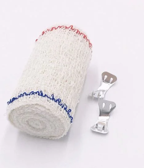 Custom Size Manufacturer Medical Cotton Spandex Elastic Crepe Bandage for Wound Dressing