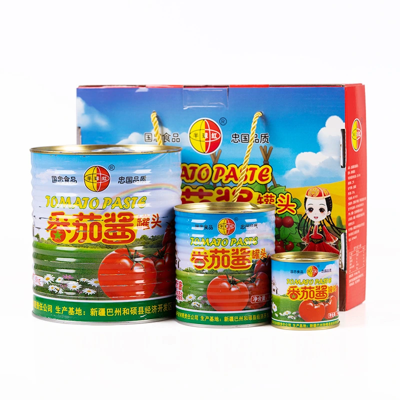 Chinese Tomato Paste Wholesale/Supplier 70g 210g 400g 800g Canned Food From Icrc Supplier with ISO Certificate Tomato Paste