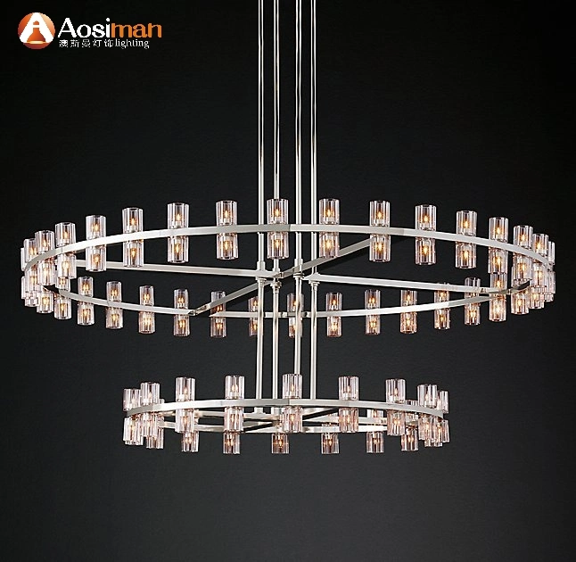 American Lampara Colgante cristal LED suspension lampe moderne lustre