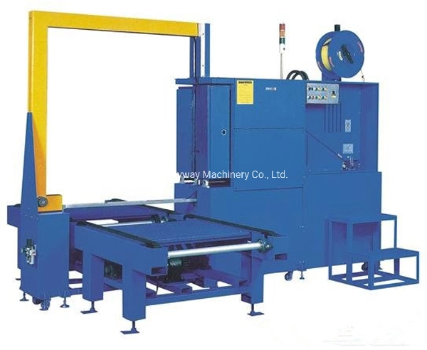 Full-Automatic Sealing Head Movable Pallet Strapping Machine Suitable for Online Packing