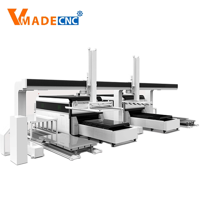 Double Feeder Working Table Carbon Steel CNC Fiber Laser Cutting Machine 1500*3000mm