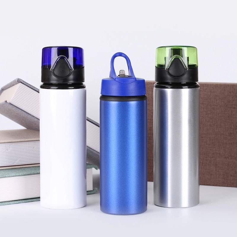 750ml Nuevo diseño de boca ancha sin BPA Aluminum personalizado Deportes botella de agua con Tapas coloridas