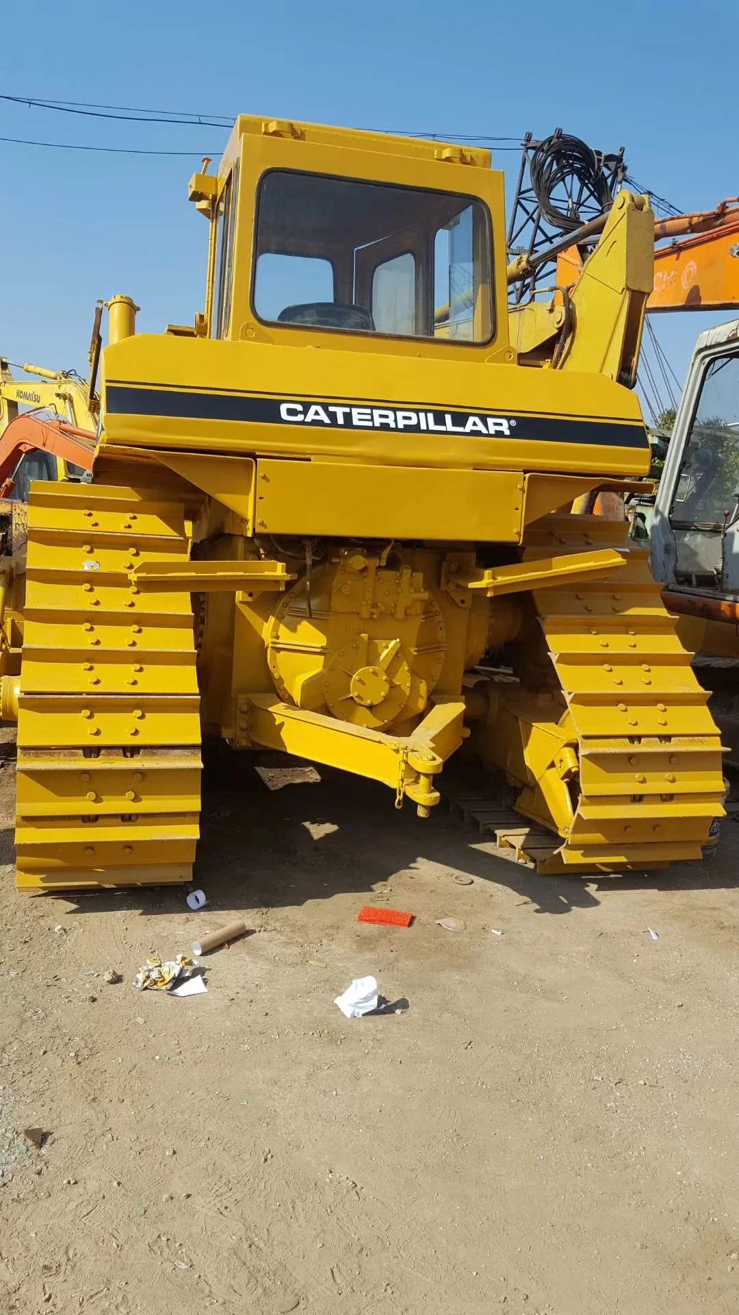 Máquinas de transporte de escavadoras utilizadas motor diesel D6h com bulldozer