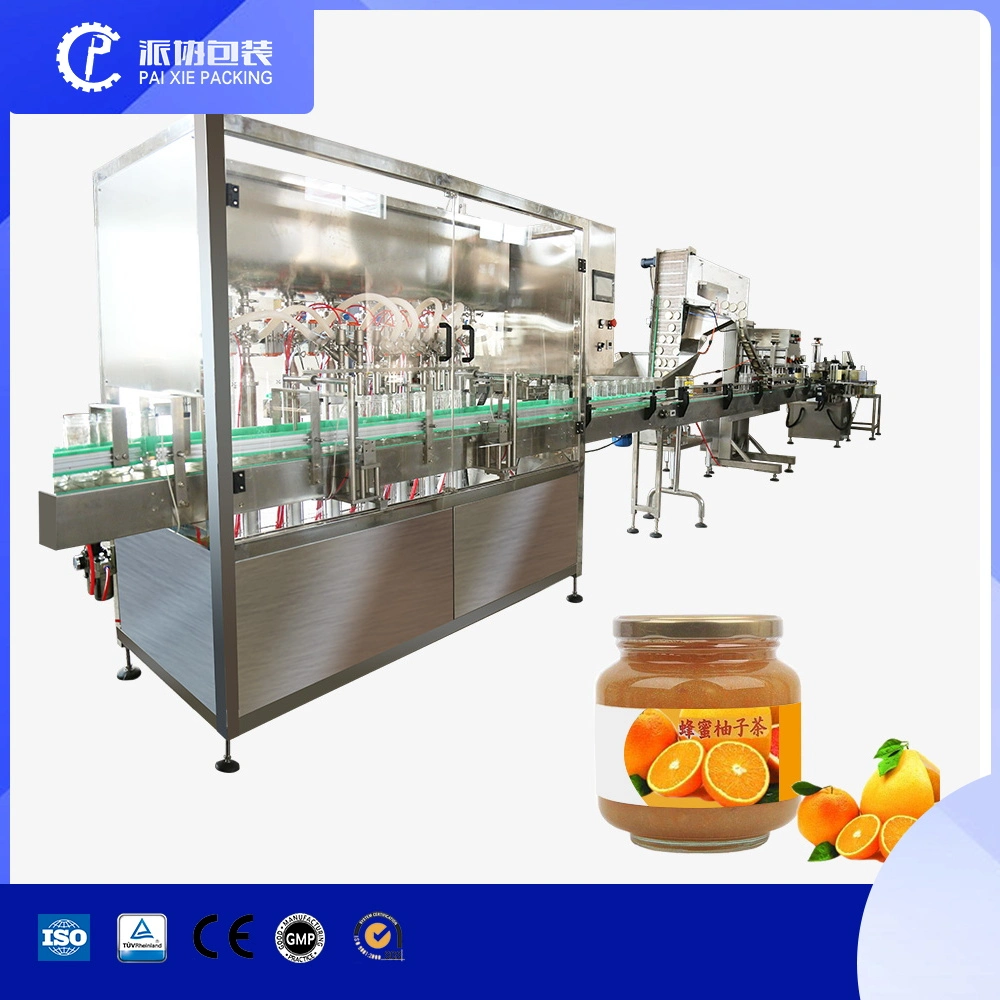 Servo Motor Tomato Paste Glass Jar Filling Canning Machine Ketchup Production Line