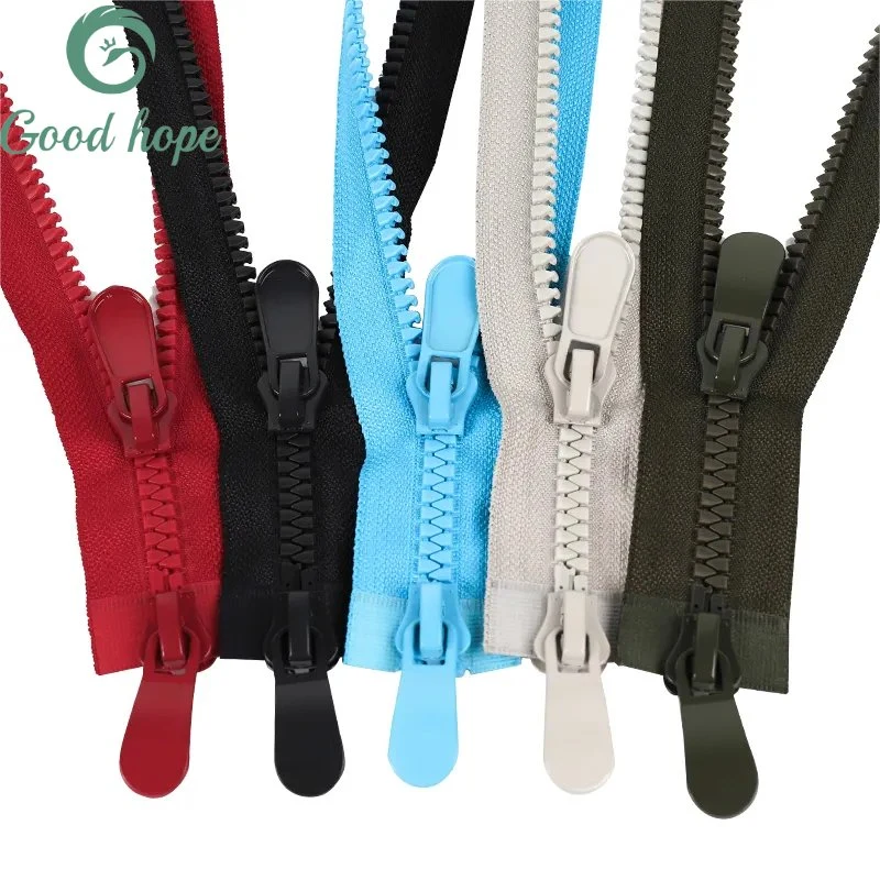 8#Zipper High quality/High cost performance Color Double Open Zipper Big Teeth Big Plastic Garment Resin Zipper