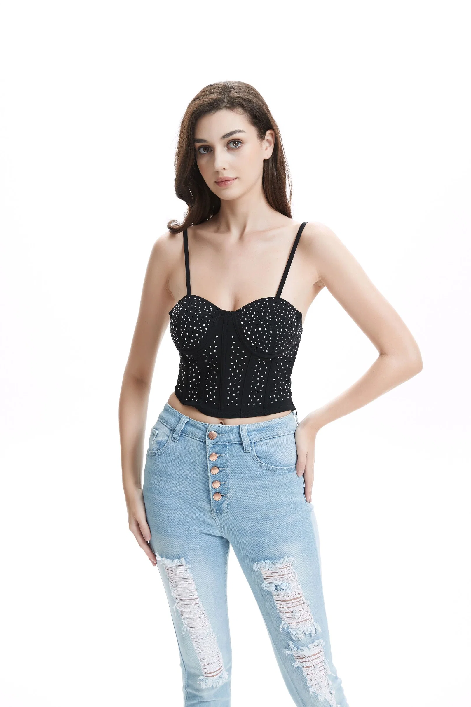 Blacke and White Diamond Sexy Underwears Outer Wear Tube Top