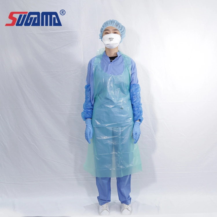 Waterproof Protection From Neck to Knee Disposable PE Plastic Apron