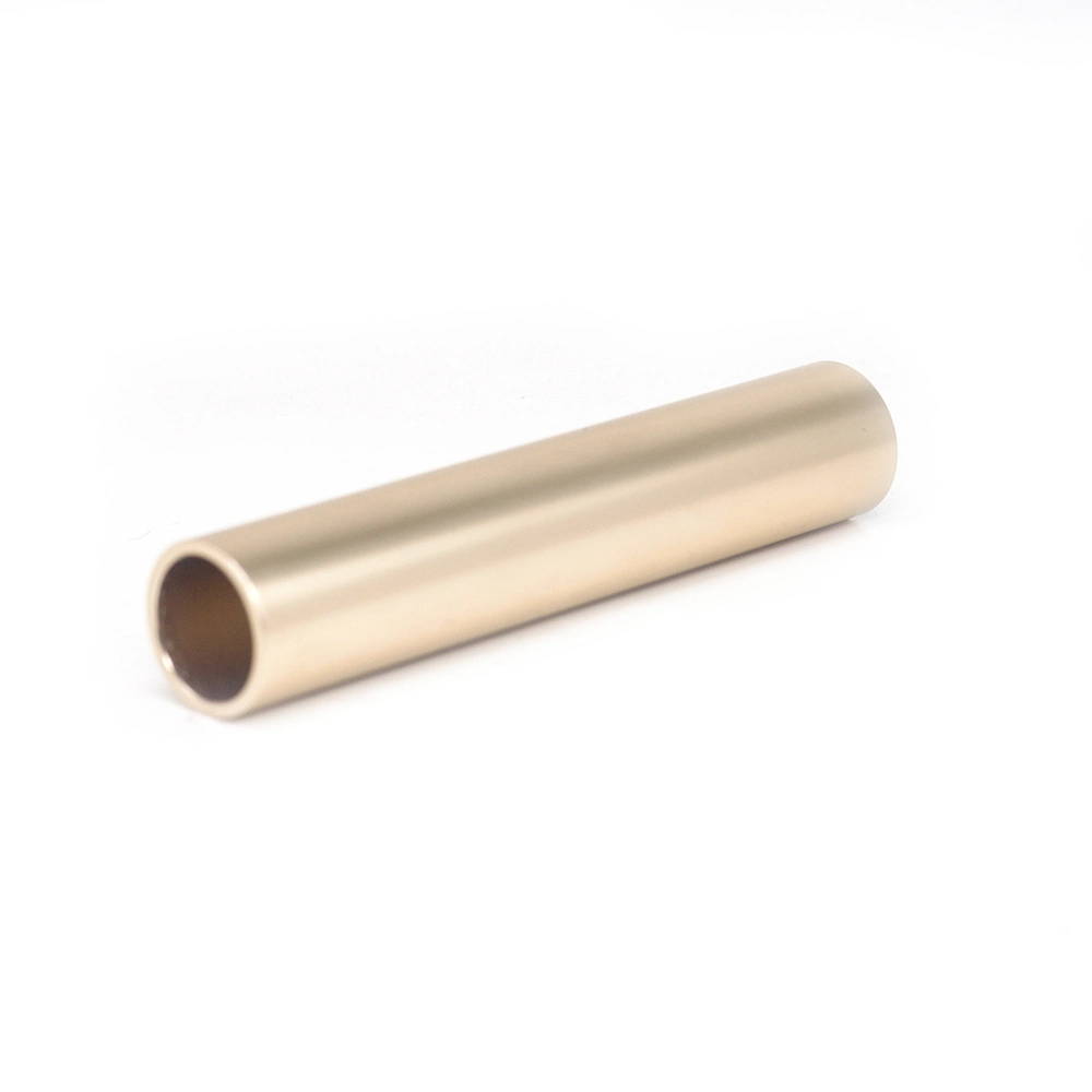 Dongguan Hardware Custom Threaded Pipe Copper Plating Aluminum Tube High Precision Brass Turned CNC Machining Turning Parts