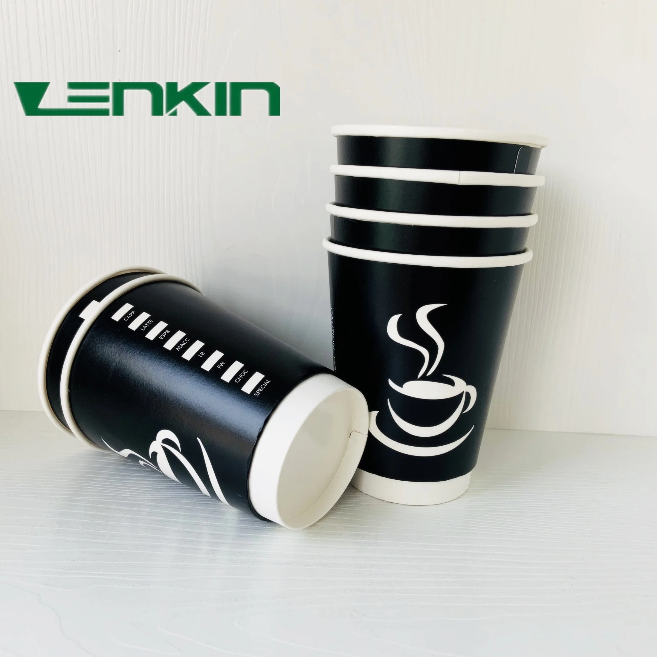 Coffee Cups Disposable Paper Top OEM Customized Wall Logo Item Style Food Color Freight Bottom