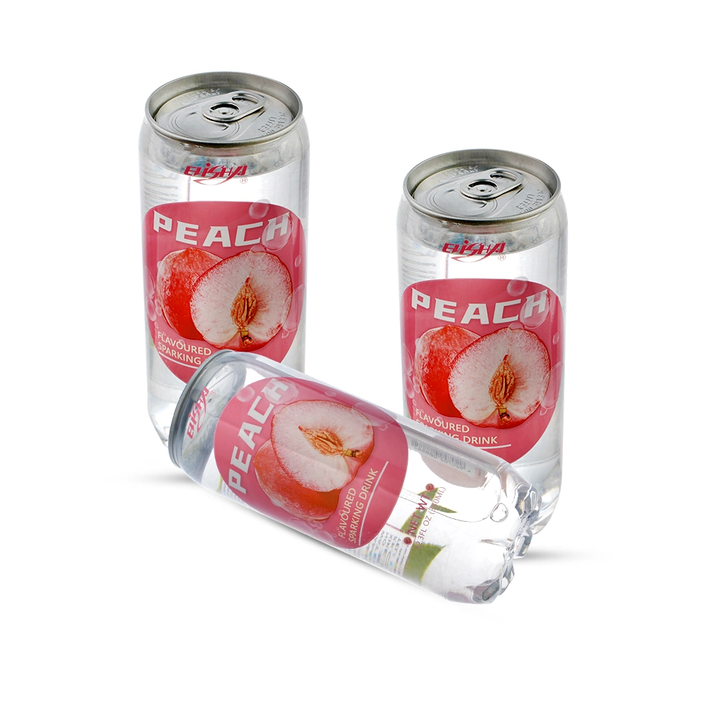 Faible teneur en calories Peach saveur de l'eau de soude des étincelles