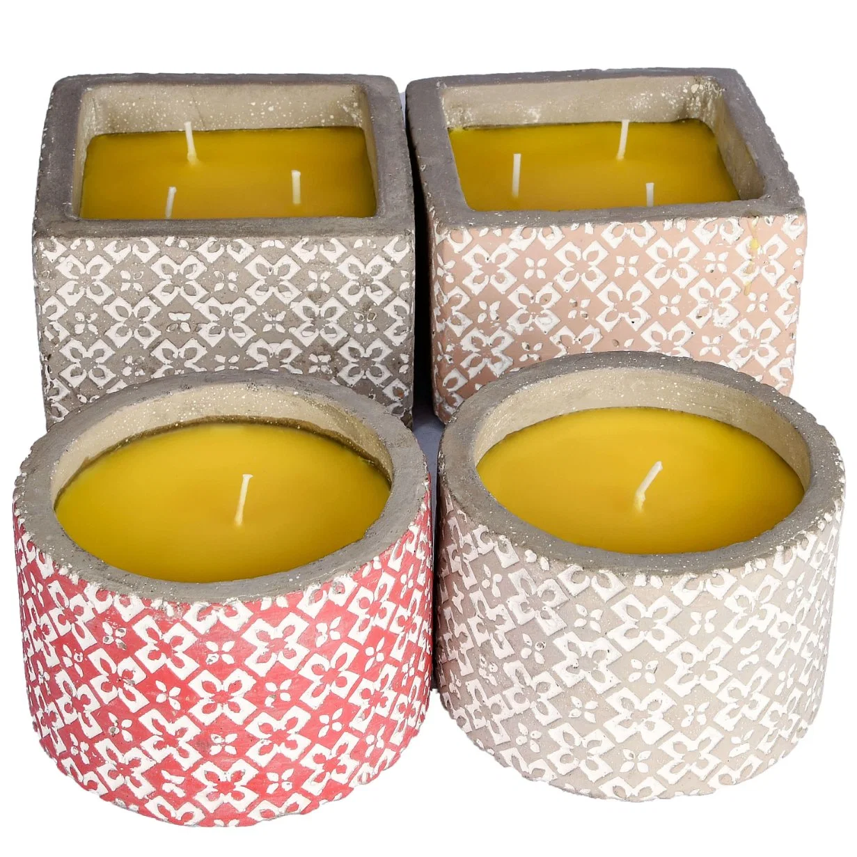 Round Cement Tank Citronella Candle for Outdoor