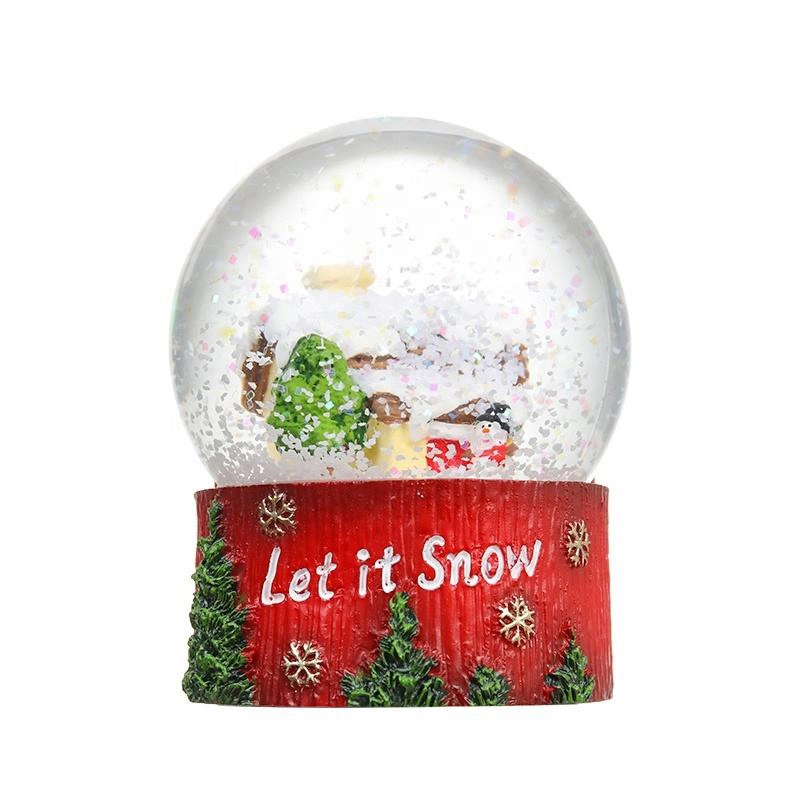 Ball Decoration Christmas Snow Water Globe Polyresin Figurine Christmas Gift