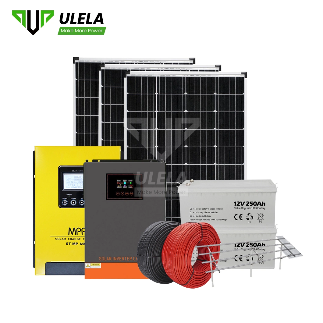 Ulela 10KW híbrido de sistemas de energía solar Fabricación ODM Custom off Red mejor Kits Solar China PV sistema de seguimiento 800W