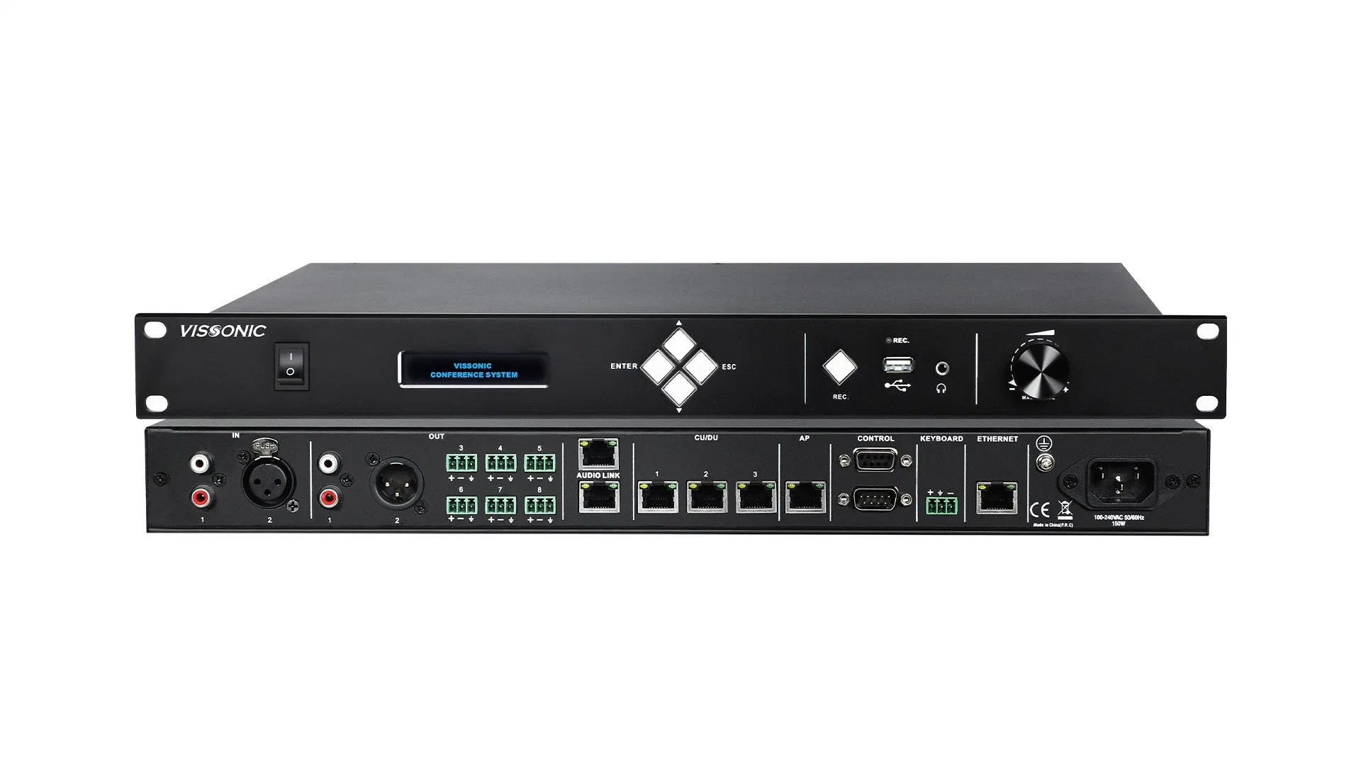 وحدة تحكم بميكروفون المؤتمرات اللاسلكي Vis-DCP2000-W Digital Networked DSP