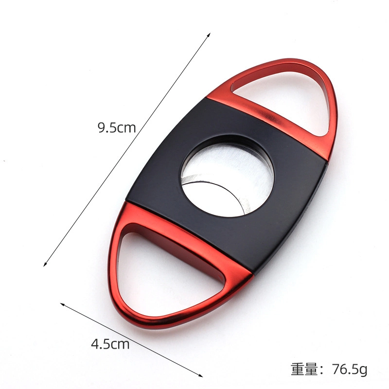 Zinc Alloy Cutters Modern Logo Scissor Red Metal Stainless Steel Cigar Cutter