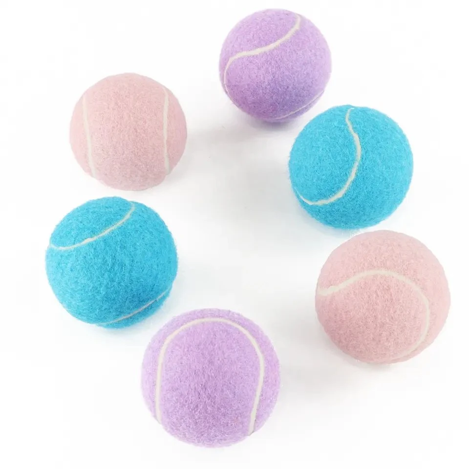 Wholesale Custom Logo Chew Rubber Exercise Training Interactive Pet Ball Throwing Small Tennis Dog Ball Toy with Logo for Dogs