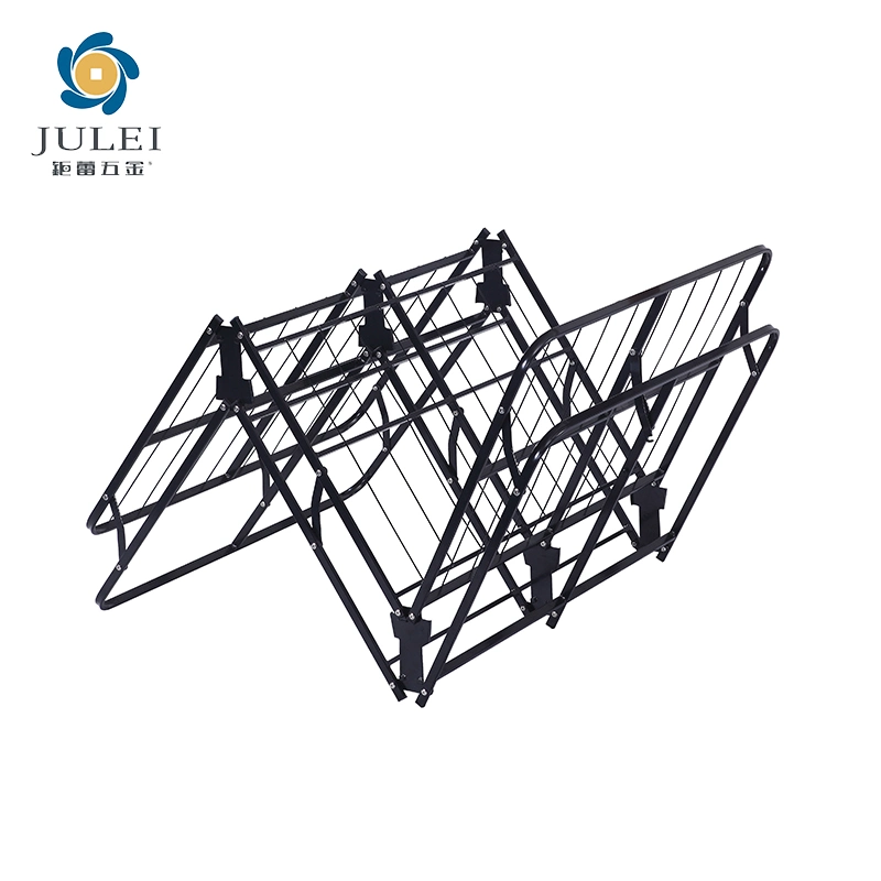 Estructura de cama metálica de hierro para plataforma de cama metálica Estructura de la cama plegable portátil de la base