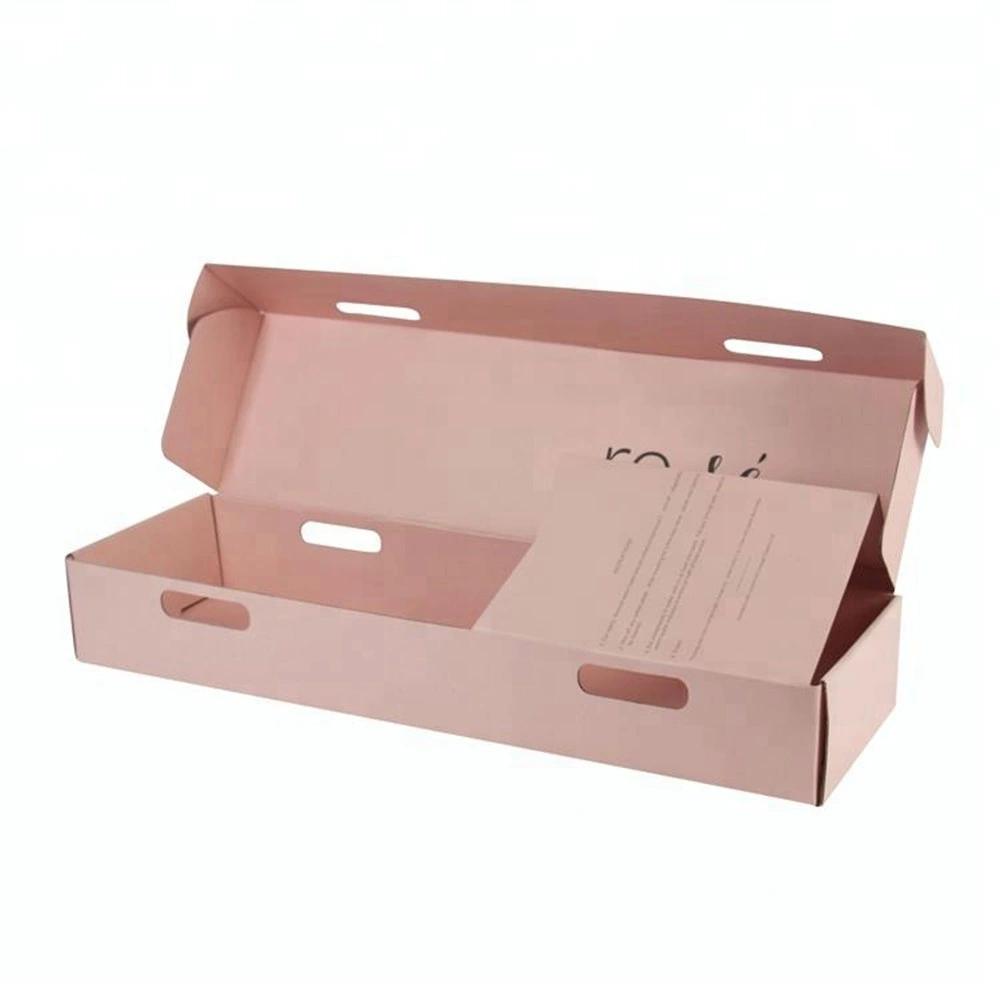 Custom Printing Logo Color Pink Card Paper Wholesale/Supplier Flower Packaging with Insert