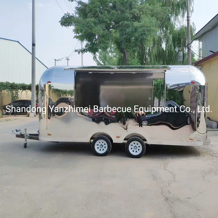 Customized Food Truck Rolling Cart Fast Food Machine Snow Cone Trailer Food Cart Cooking Truck Hamburger Carts