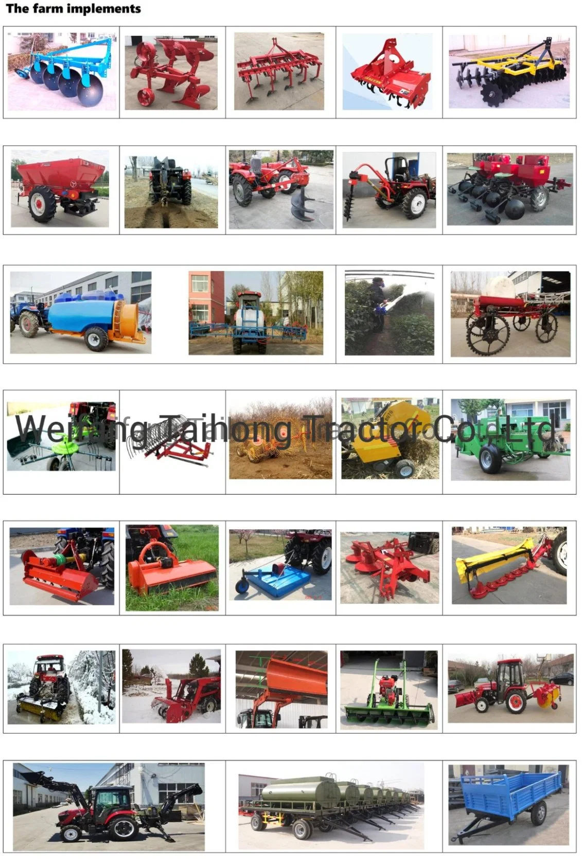 Manufacture Lawn 4WD Agricultural John Deere Agriculture Yto Farm Tractors Tractor