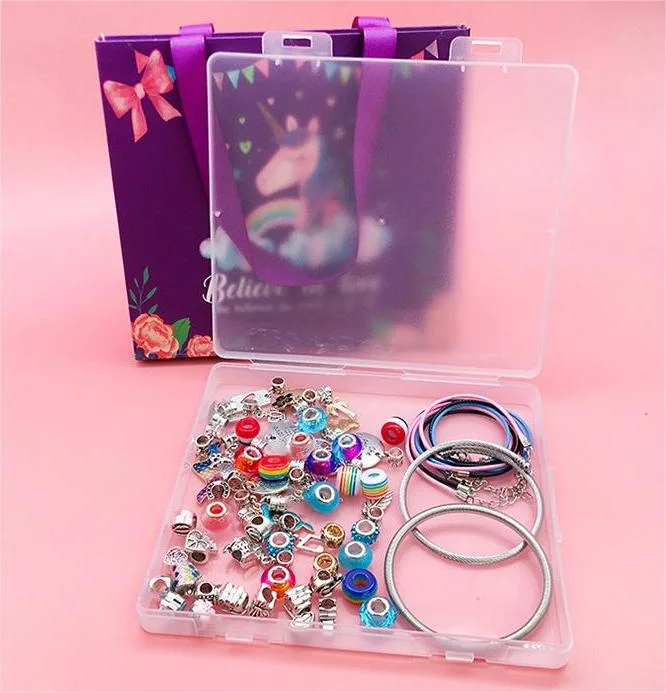 Bracelet Making Kit, Jewelry Making Supplies Beads, Unicorn/Mermaid Crafts Gifts Set for Girls Teens Age 8-12