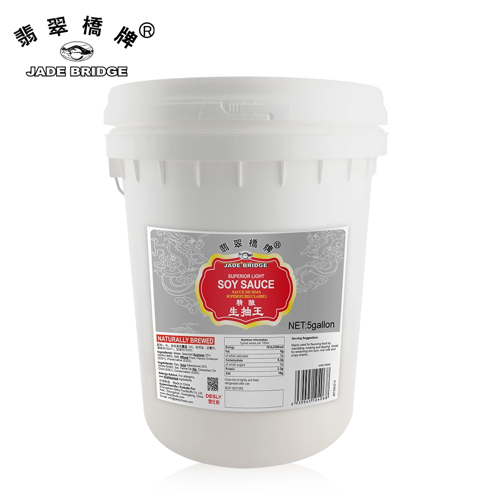 Food Manufacturer Exporter OEM Bulk Packing 15 Kg Fermented Superior Light Soy Sauce for Chinese Supermarket/Restaurant