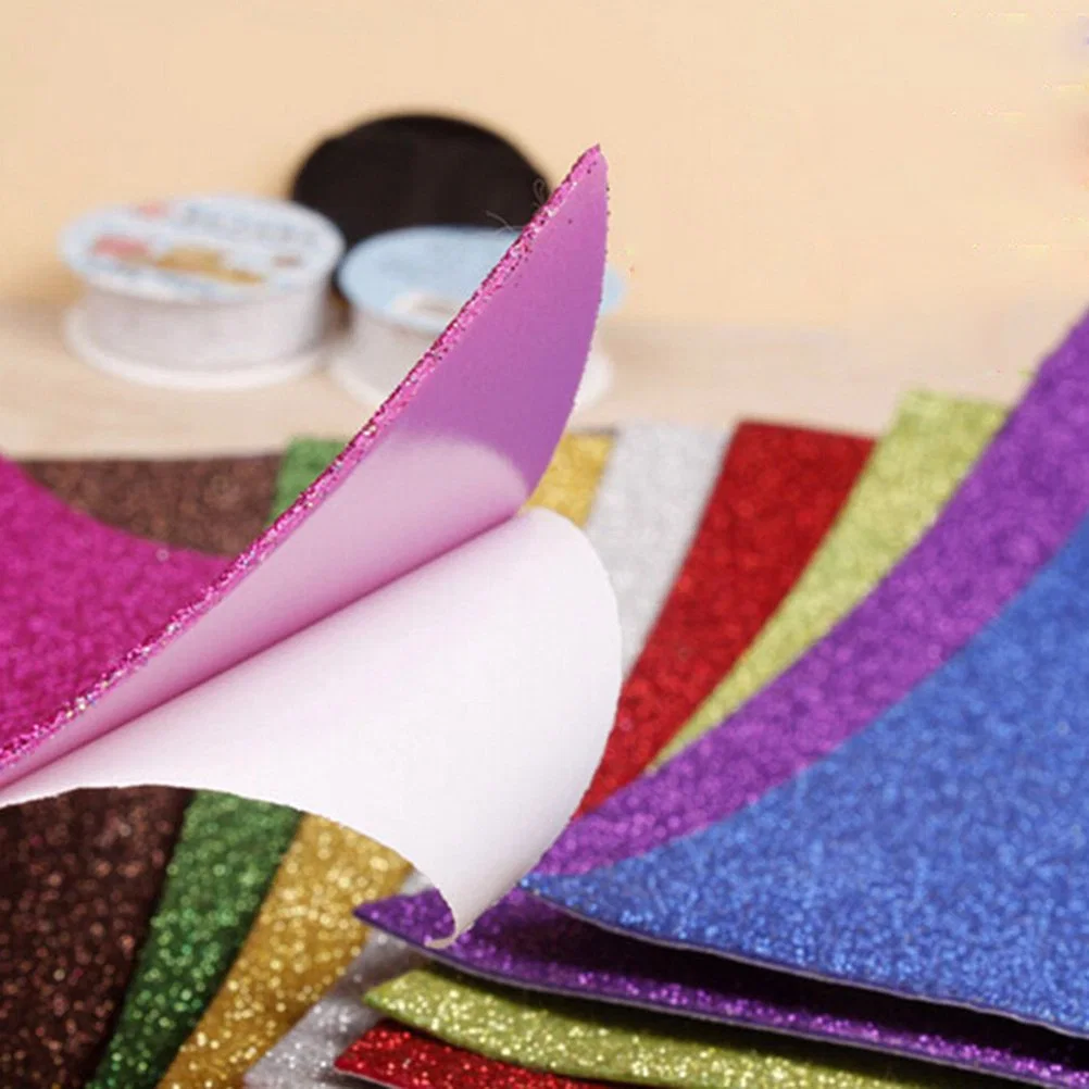 Günstige Hersteller A4 Leuchtende Farbe Bunte Craft Glitter EVA Schaum