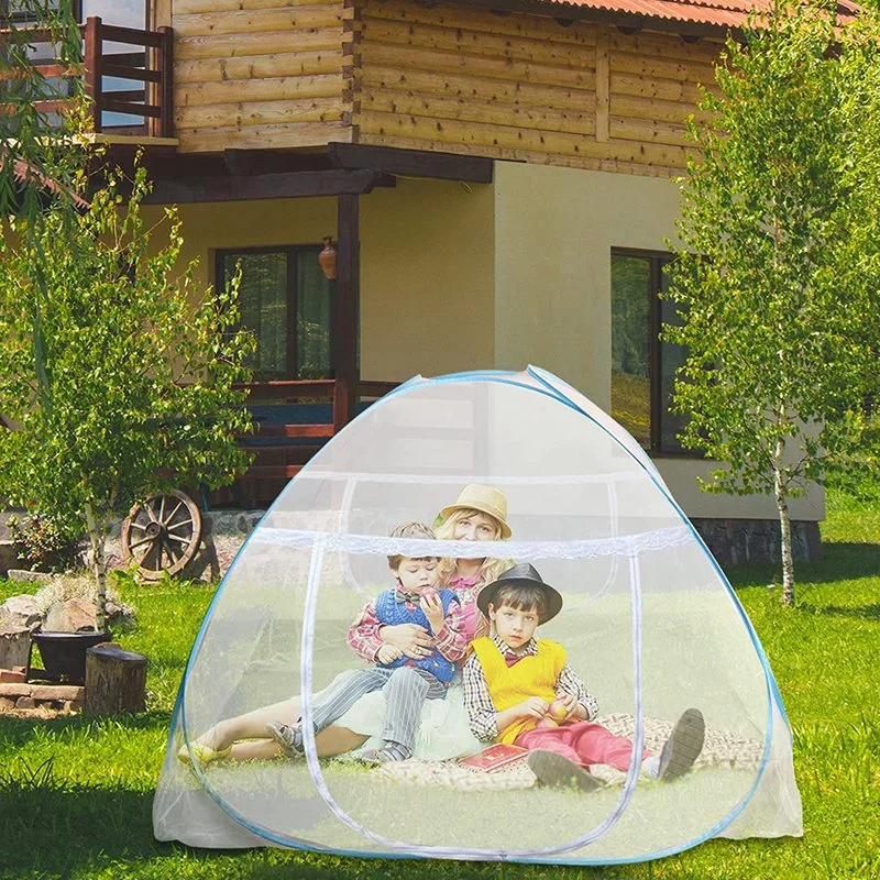 Square-Roofed Yurt Mosquito Net Installation-Free Dormitory 1.5m Foldable Double Household 1.8m Full-Bottom Anti-Fall Bed