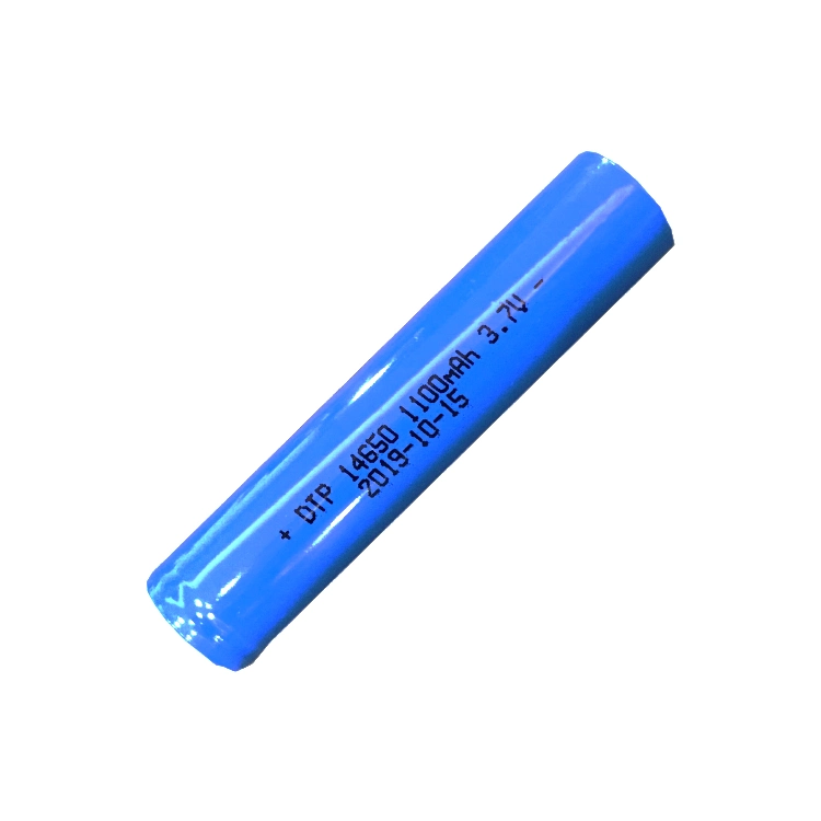 Dtp Round Rechargerable Battery Cell 3.7V 1100mAh Li-ion Battery