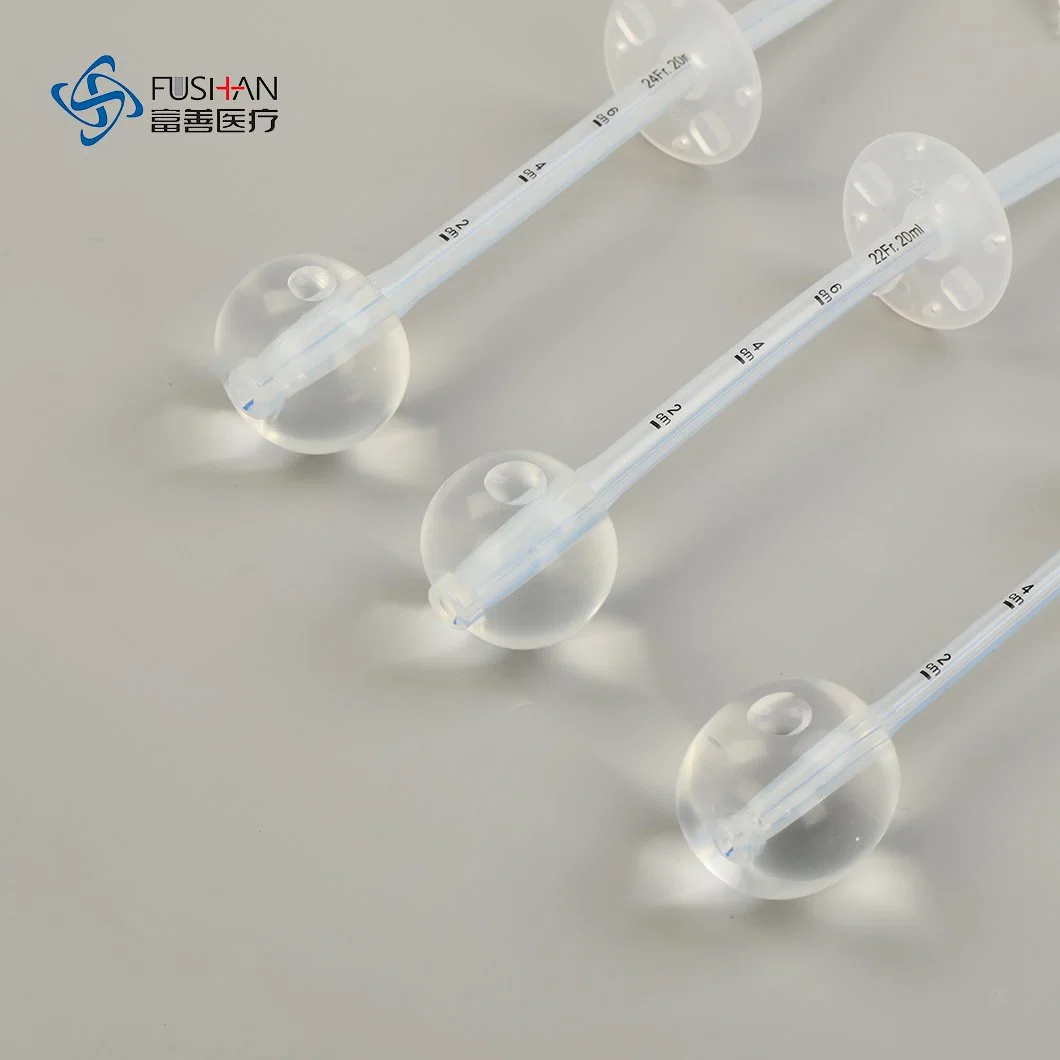 L'hôpital Fushan Consommables médicaux de la Silicone tube de gastrostomie pour Peg ce tube d'alimentation ISO13485 de la Chine fabricant (12/14/16/18/20/22/24FR)