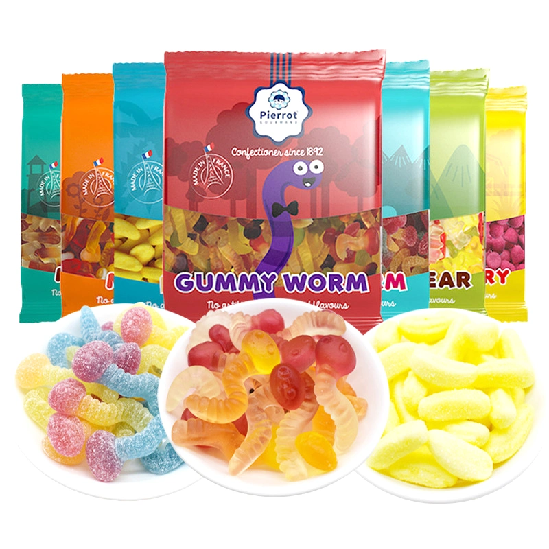 Chinesische Großhandel Süßigkeiten Lieferant Custom Private Label Obst Gummy Zucker