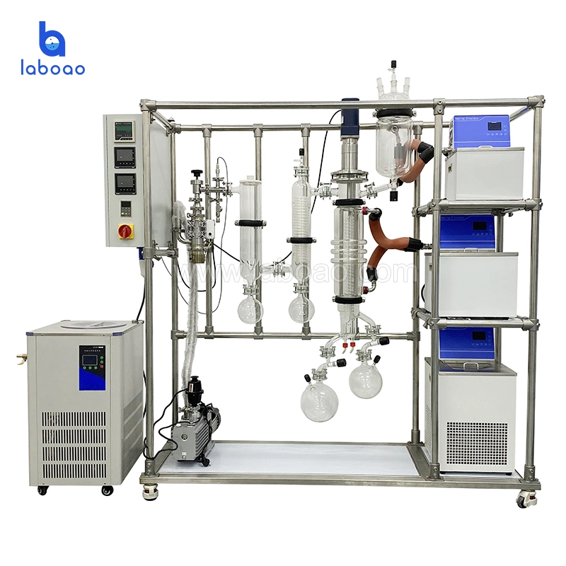 Laboao Stainless Steel Wiped Film Evaporator Molecular Distillation Equipment for Hemp Oil