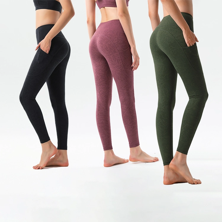 Ropa de Yoga Wear Women Leggings con Pocket Butt Lift Leggings Pantalones de yoga