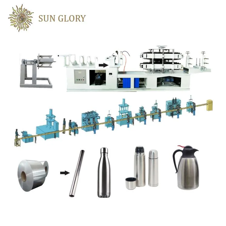 Vacuum Double Walls Thermos Bottle Extrusion Press Machine Auminium Kettle Flask Making Production Line